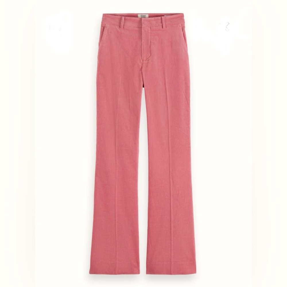Scotch & Soda Rose Corduroy Trousers - High Rise, Flare Leg